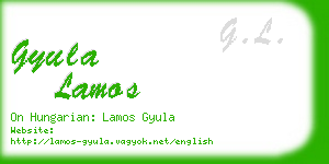 gyula lamos business card